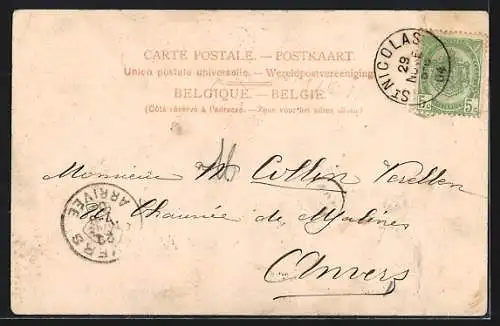 AK St. Nicolas, Rue Mercator, Strassenpartie