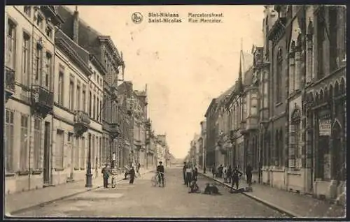 AK Saint-Nicolas, Rue Mercator, Strassenpartie