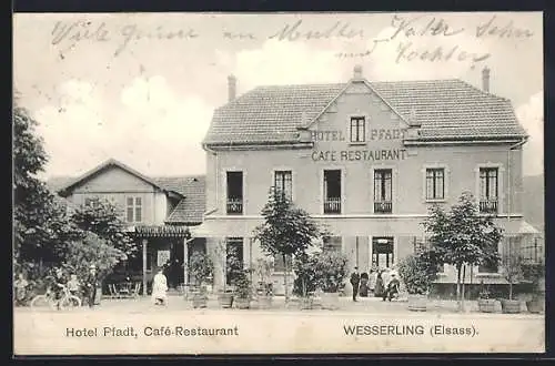 AK Wesserling /Elsass, Hotel-Café-Restaurant Pfadt