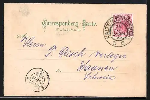 Lithographie Kaltenleutgeben, Prof. Winternitz`sche Kaltwasser-Heilanstalt, Dr. Emmel`sche Kaltwasserheilanstalt