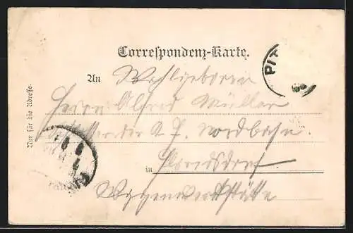 AK Brunn b. Pitten, Strassenpartie, Hof, Garten