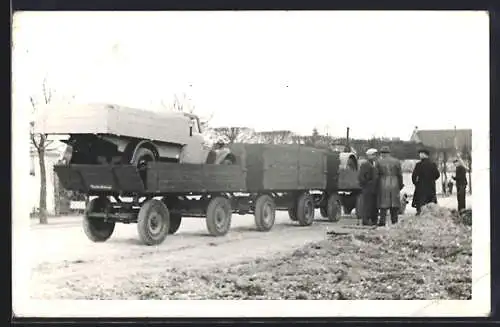 Foto-AK Lastkraftwagen Hanomag-Diesel und Traktor