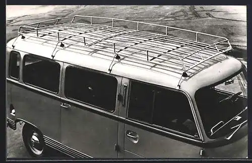 AK Reklame für Auto Ford mit Gepäckträger