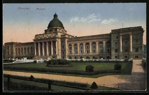 AK München, Armee-Museum mit Anlagen