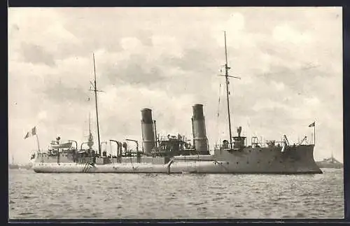 AK Französische Marine, Torpedo Gunboat Cassini