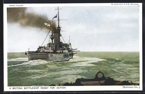 AK Kriegsschiff, a British Battleship, ready for Action