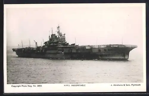 AK Kriegsschiff H.M.S. Indomitable in ruhiger Fahrt
