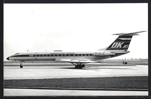 Fotografie Flugzeug Tupolew Tu-134 der Ceskoslovenske Aerolinie OK-AFA