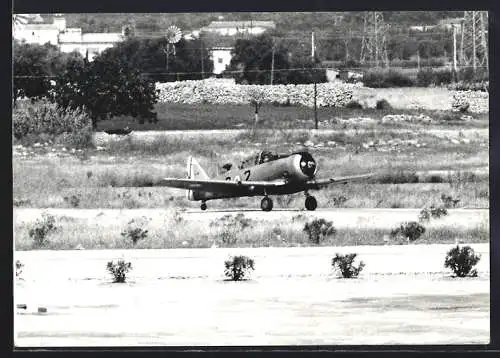 Fotografie Flugzeug North American T6 auf dem Flughafen von Palma