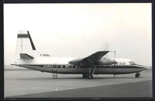 Fotografie Flugzeug Fokker F27 der Euralair Kennung F-BRQL
