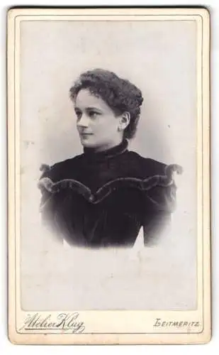 Fotografie Atelier Klug, Leitmeritz, Porträt einer Dame
