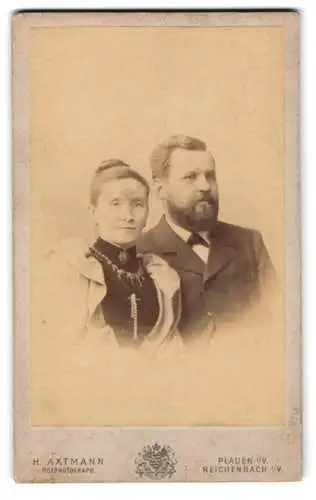 Fotografie H. Axtmann, Plauen, Bahnhofstrasse 27, Paarporträt