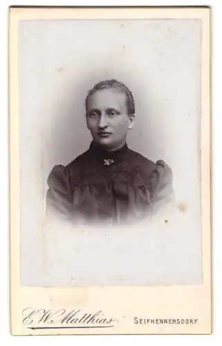 Fotografie E.W. Matthias, Seifhennersdorf, Porträt einer Dame