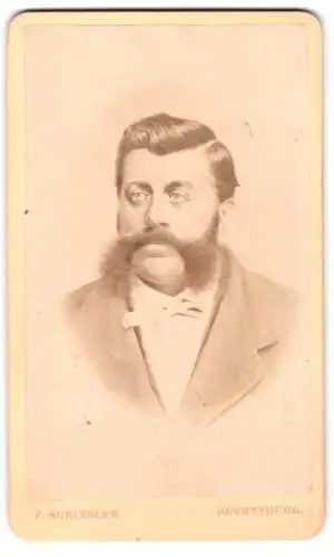 Fotografie P. Schindler, Regensburg, Porträt eines Mannes mit Bart