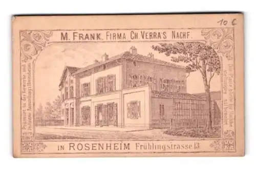 Fotografie M. Frank, Rosenheim, Frühlingstrasse 13, das Atelier des Fotografen in der Aussenansicht