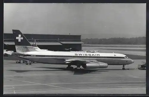 Fotografie Flugzeug Convair CV-990 der Swissair Kennung HB-ICA