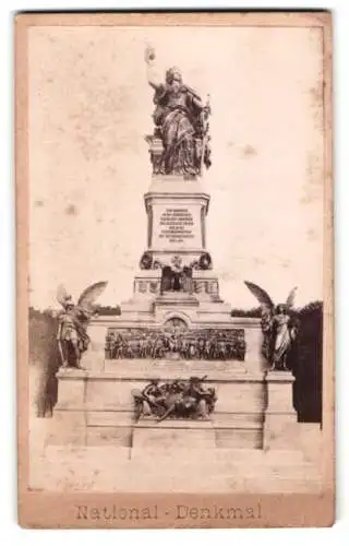 Fotografie unbekannter Fotograf, Ansicht Rüdesheim a. Rh., das Nationaldenkmal
