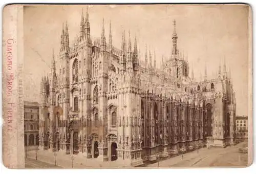 Fotografie Giacomo Brogi, Mailand, Lung`Arno delle Grazie 15, Ansicht Milano, beeindruckende Kathedrale
