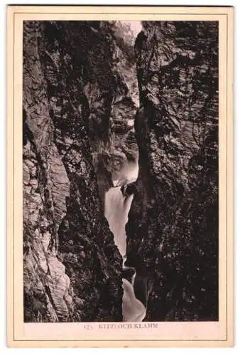 Fotografie unbekannter Fotograf, Ansicht Kitzlochklamm, beeindruckende Felsklamm