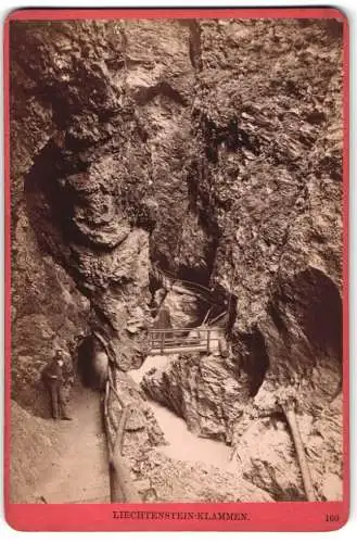Fotografie Würthle & Spinnhirn, Salzburg, Schwarzstrasse 7, Ansicht St. Johann / Pongau, Blick in den Liechtenstein-Klamm