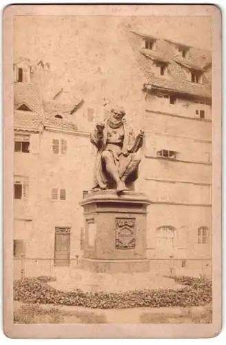 Fotografie unbekannter Fotograf, Ansicht Nürnberg, Hans Sachs-Denkmal