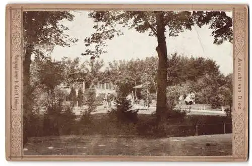 Fotografie H. Hardt, Limburg, Ansicht Diez / Lahn, idyllische Parkszene im Schloss Oranienstein