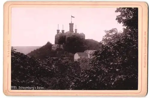 Fotografie Lautz, Darmstadt, Ansicht Balduinstein, Schloss Schaumburg von Osten