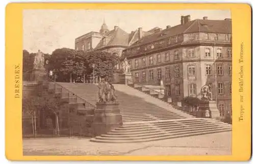 Fotografie unbekannter Fotograf, Ansicht Dresden, Treppe zur Brühlschen Terrasse, historische Architektur