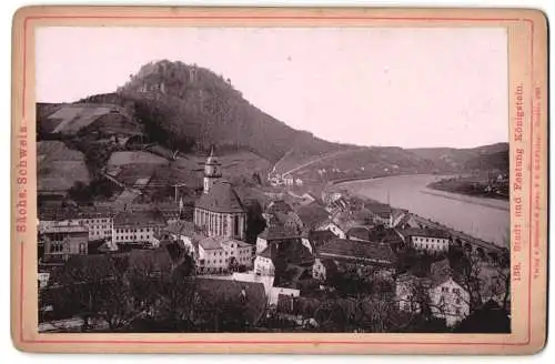Fotografie Römmler & Jonas, Dresden, Ansicht Königstein, Stadt und Festung Königstein