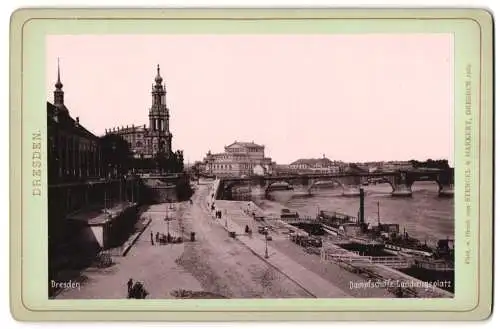 Fotografie Stengel & Markert, Dresden, Ansicht Dresden, Dampfschiffs-Anlegestelle
