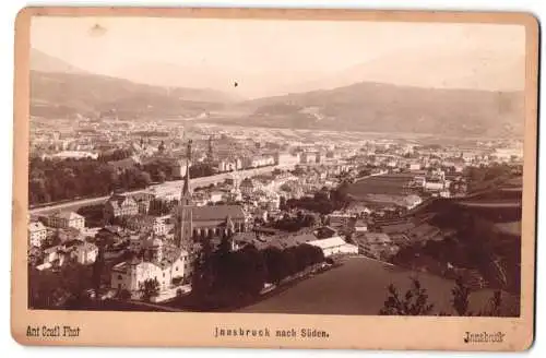Fotografie Ant. Gratll, Innsbruck, Ansicht Innsbruck, Blick über die Stadt nach Süden