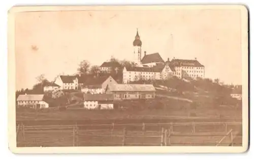 Fotografie Fr. Wunibald, Andechs, Ansicht Andechs, Blick nach dem Kloster