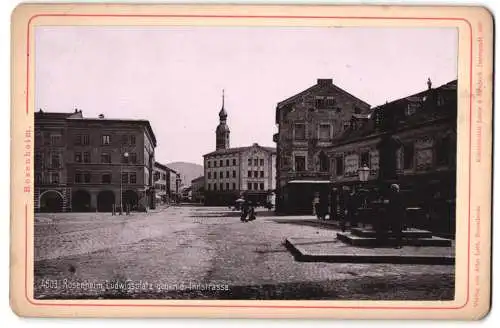 Fotografie Lautz & Isenbeck, Darmstadt, Ansicht Rosenheim / Obb., Ludwigsplatz gegen die Innstrasse