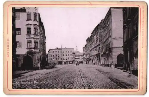 Fotografie Lautz & Isenbeck, Darmstadt, Ansicht Rosenheim / Obb., Max-Josephplatz, Strassenszene