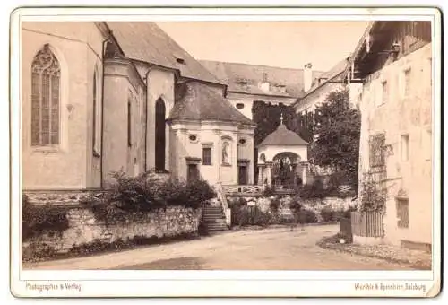Fotografie Würthle & Spinnhirn, Salzburg, Ansicht St. Wolfgang, Brunnen und Platz