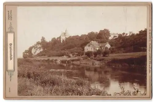 Fotografie H. Hardt, Limburg an der Lahn, Ansicht Diez / Lahn, Blick zum Schloss Oranienstein