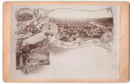 Fotografie unbekannter Fotograf, Ansicht Würzburg, 50. Stiftungsfest des Sängervereins
