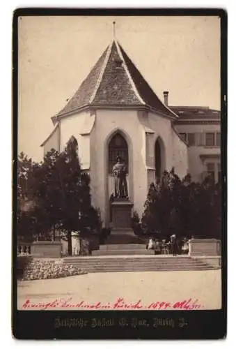 Fotografie G. Rau, Zürich, Ansicht Zürich, Denkmal Hans Felder der Ältere