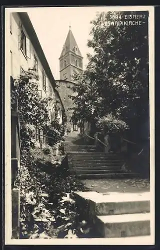 AK Eisenerz, Partie an der Oswaldikirche