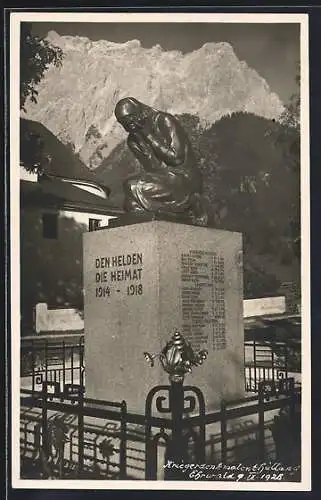 AK Ehrwald, Kriegerdenkmalenthüllung 1928