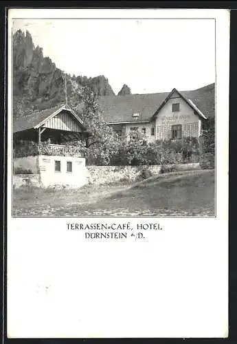 AK Dürnstein a. D., Terrassen-Cafe-Hotel Dürnstein