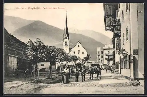 AK Mayrhofen im Zillertal, Partie mit dem Tristner, Gasthof zum Stern