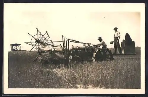 Foto-AK Traktor mit Mäh-Vorrichtung