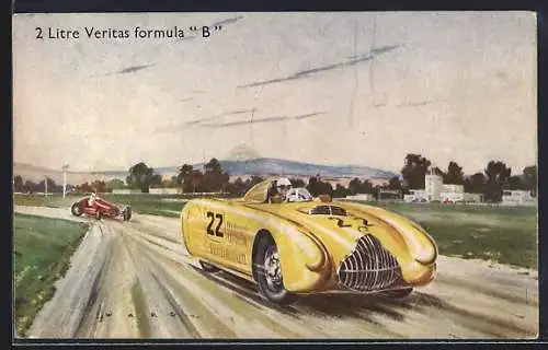 Künstler-AK 2 Litre Veritas formula B, Autorennen
