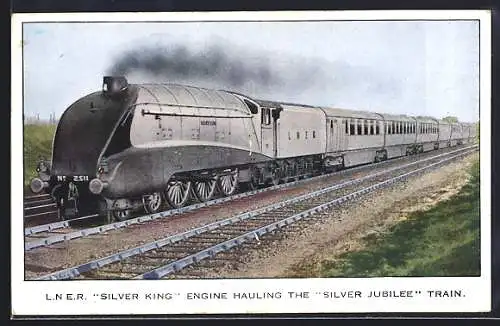 AK LNER Silver King, Silver Jubilee Train, englische Eisenbahn