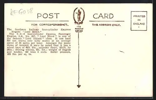 AK Southern Railway Express Engine Lord Howe, englische Eisenbahn