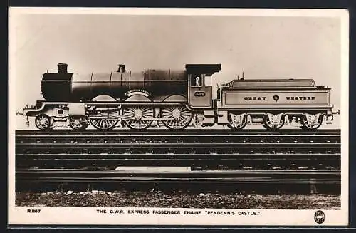 AK GWR Express Passenger Engine Pendennis Castle, englische Eisenbahn