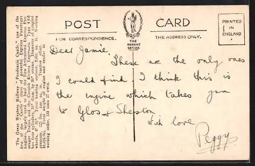 AK GWR Express Passenger Engine Pendennis Castle, englische Eisenbahn