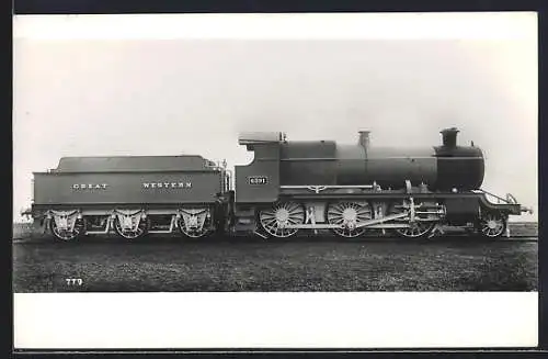 Foto-AK Lokomotive No. 6391 Great Western, englische Eisenbahn