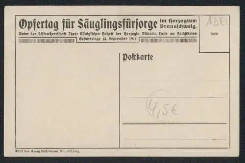 AK Herzogenpaar Prinz Ernst August und Victoria Luise zu Braunschweig mit seinen Kindern